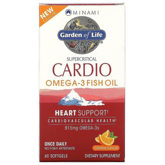 Minami Nutrition, Supercritical Cardio, Omega-3 Fish Oil, Orange Flavor, 915 mg , 60 Softgels on Productcaster.