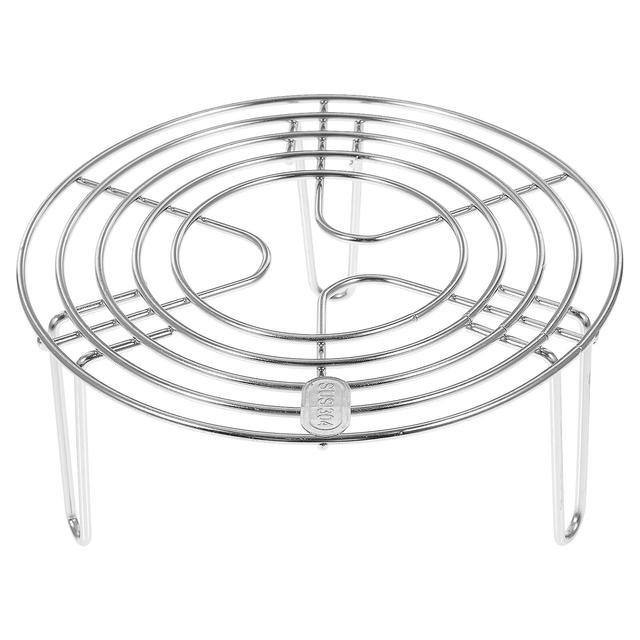 Stainless Steel Steamer Rack Multi-purpose Round Cooling Rack For Steaming As Shown 16X16X7CM on Productcaster.