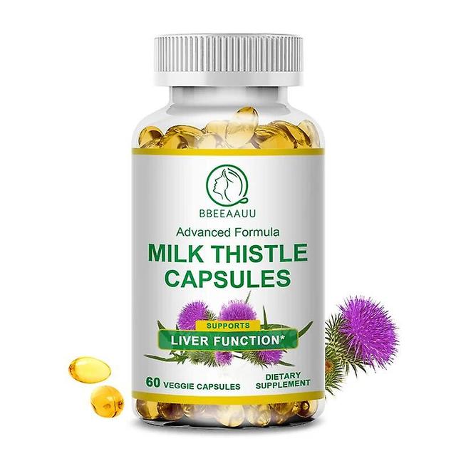 Eccpp Milk Thistle Capsules Detox Protect Liver & Cardiovascular Health Enhance Liver Function Reduce Blood Lipids & Cholesterol 60pcs on Productcaster.