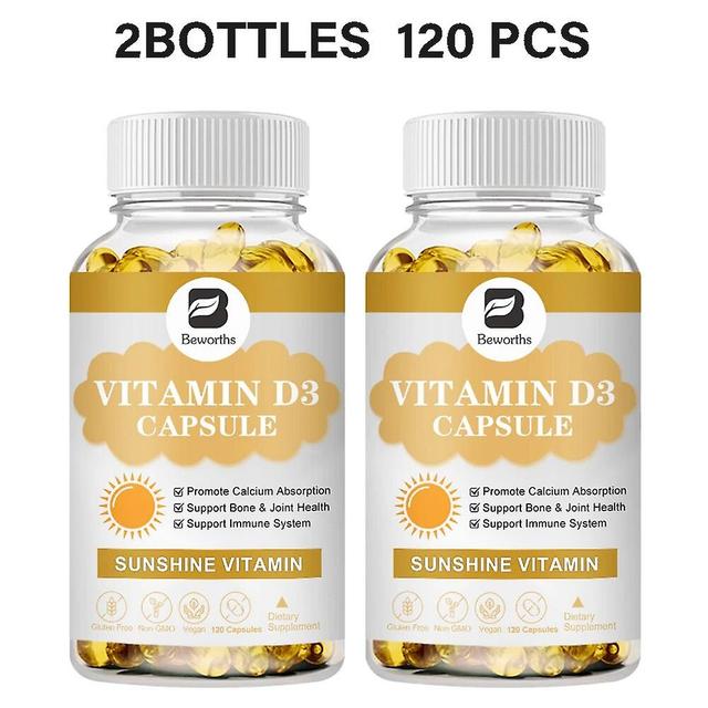 Eccpp Vitamin D3 5000 Iu With Coconut Mct Oil,high Potency Vitamin D Supplement To Support Bone,joint,breast,heart,colonimmune Health 2bottles 120pcs on Productcaster.