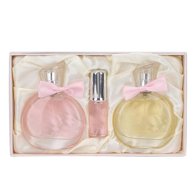 Flower Fragrance Female Perfume Set Elegant Long Lasting Spray for Women Pink Gold on Productcaster.