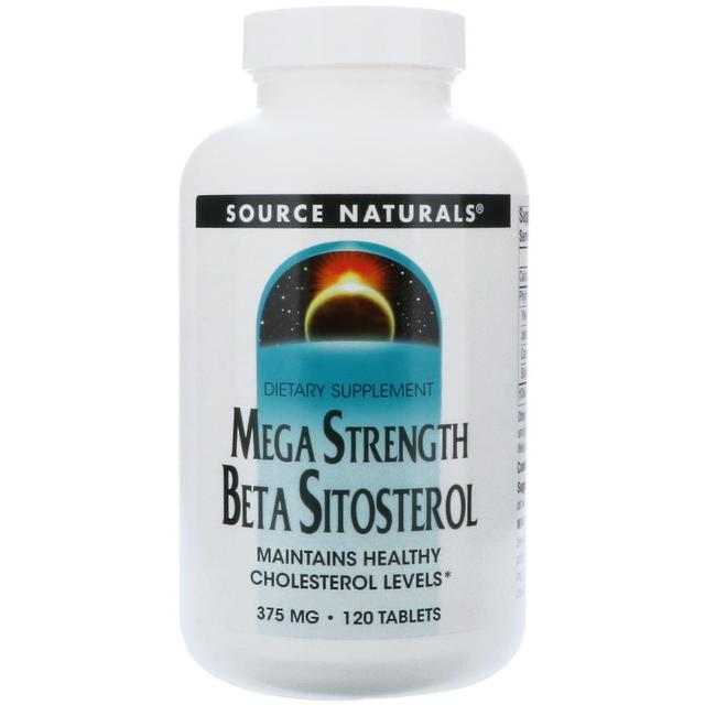 Source Naturals Källa Naturals, Mega Strength Beta Sitosterol, 375 mg, 120 Tabletter on Productcaster.