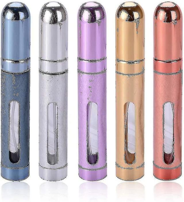 5 Pack Perfume Atomizer Bottle Empty Refillable Perfume Bottle With Funnel 12ml Travel Size Aftersha on Productcaster.