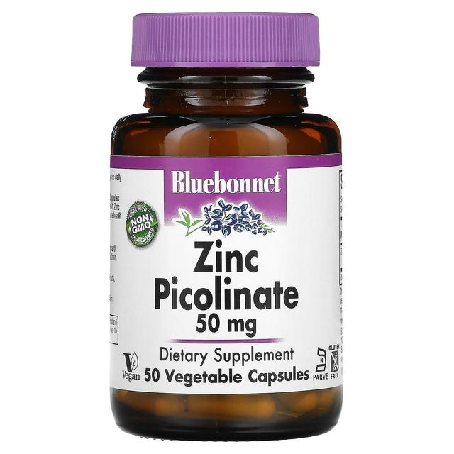 Bluebonnet Nutrition, Picolinato de zinco, 50 mg, 50 Cápsulas Vegetais on Productcaster.