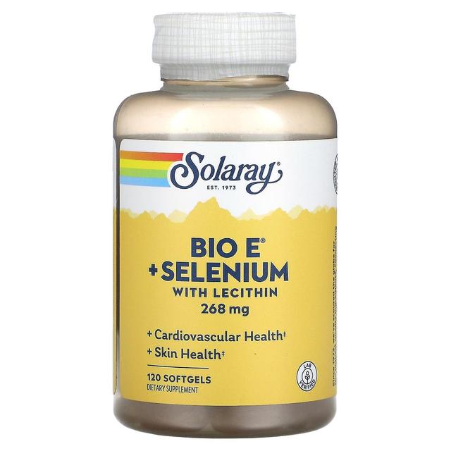 Solaray, Bio E + Selenium with Lecithin, 134 mg, 120 Softgels on Productcaster.