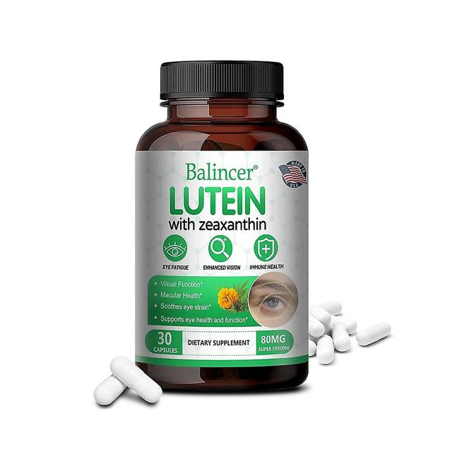 Visgaler Lutein 80 Mg With Zeaxanthin - Eye Health & Macular Health, Eye Strain, Dryness Relief, Non-gmo Gluten-free Supplement 30 count-1 bottle on Productcaster.