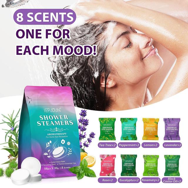 Gaoguang Bath Essential Oil Effervescent Tablets Aromatherapy Essential Oil SPA Bath Explosion Effervescent Tablets 16P/pack 242171 Multicolor on Productcaster.