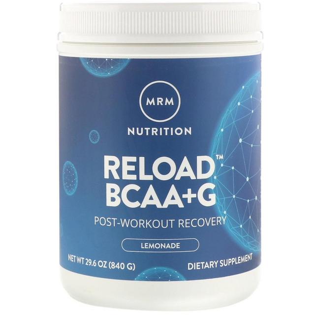 MRM, Reload BCAA +G , Efter träningen Återhämtning, Lemonade, 29,6 oz (840 g) on Productcaster.