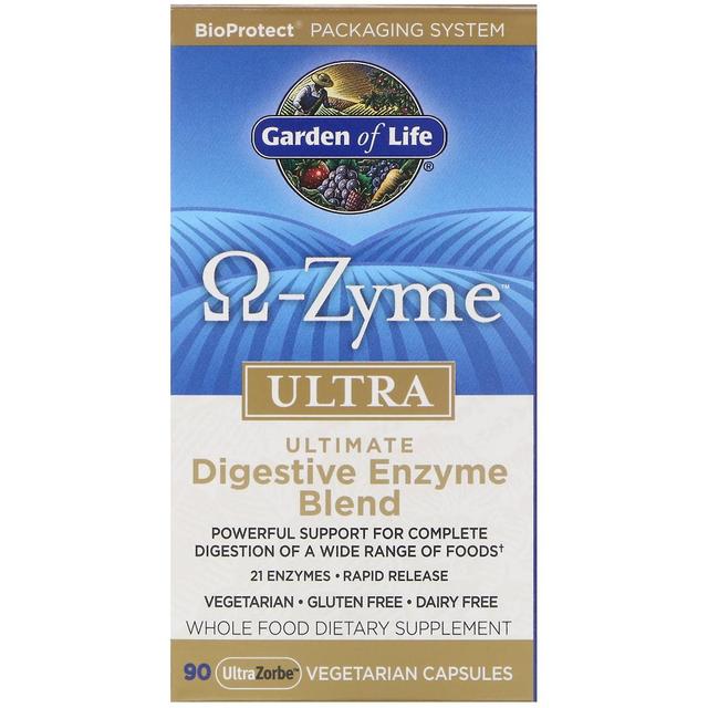 Garden of Life, O-Zyme Ultra, Ultimate Digestive Enzima Blend, 90 UltraZorbe Veg on Productcaster.