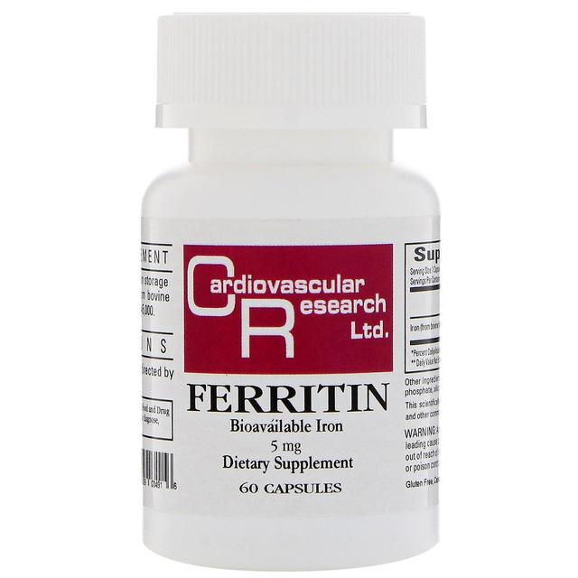 Cardiovascular Research, Ferritin, 5 mg, 60 Capsules on Productcaster.