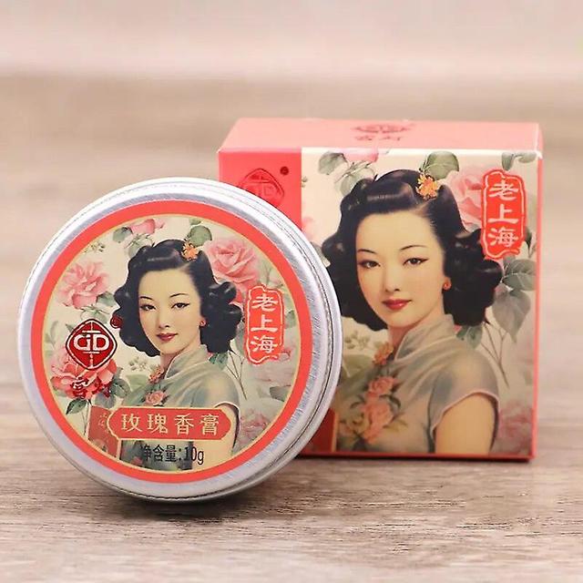 Old Shanghai Women Solid Balm Women's Flower Tone Girls' Persistent perfume Light Fragrance freesia osmanthus jasmine 1pc Rose Fragrance on Productcaster.