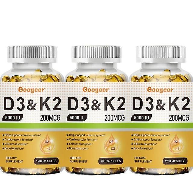 3bottles Vitamin K2 with D3 Capsules for Heart and Bone Health on Productcaster.