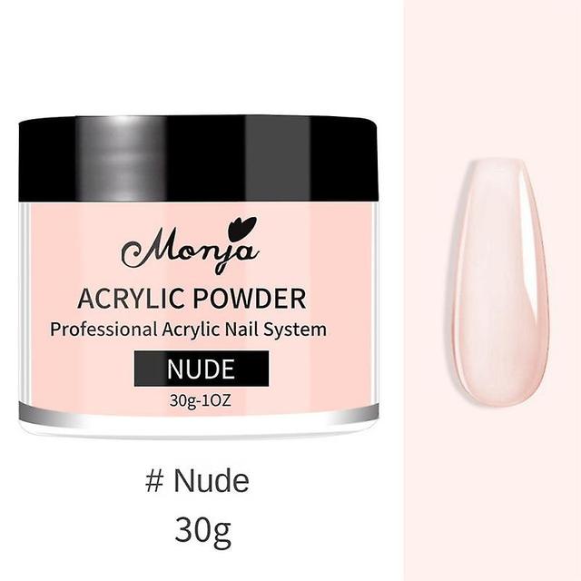 Manya 60g Nude Nail Carved Pollen Acryl Crystal Powder kan uitbreiden gesneden 30g verpakt acrylpoeder Naakte kleur 30g on Productcaster.