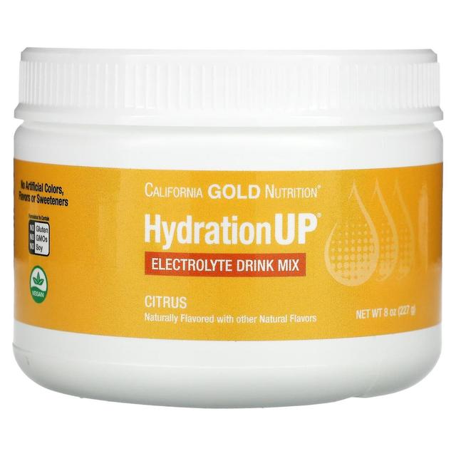 California Gold Nutrition Kalifornien Guldnäring, HydreringUP, Elektrolytdryckblandning, Citrus, 8 oz (227 g) on Productcaster.