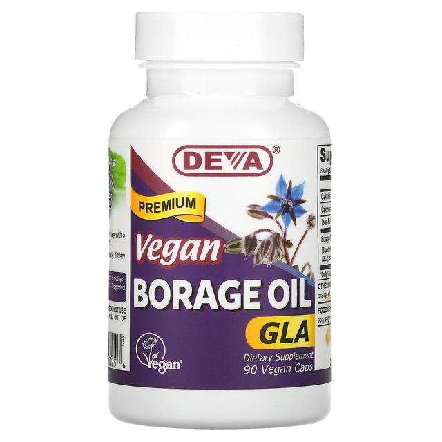 Deva, Premium Vegansk Borage Oil, GLA, 90 Veganske Kasketter on Productcaster.