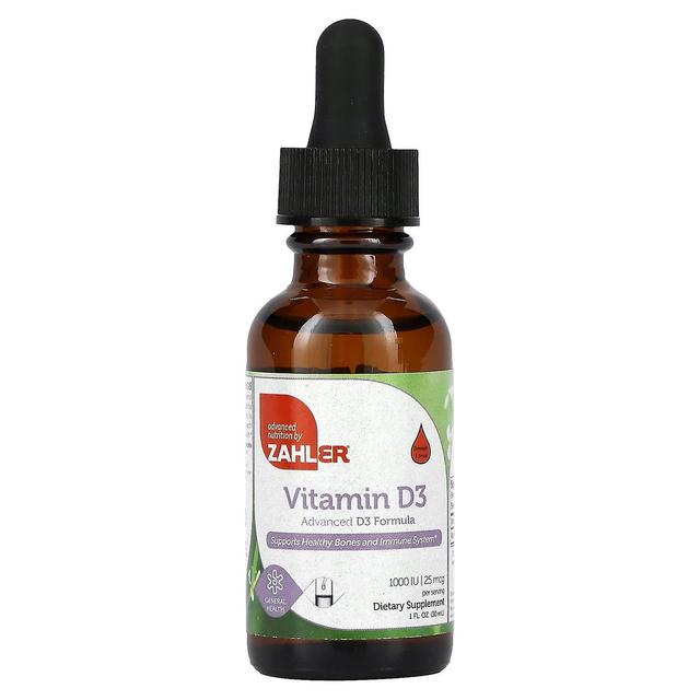 Zahler, Vitamin D3, Advanced D3 Formula, 25 mcg (1,000 IU), 1 fl oz (30 ml) on Productcaster.