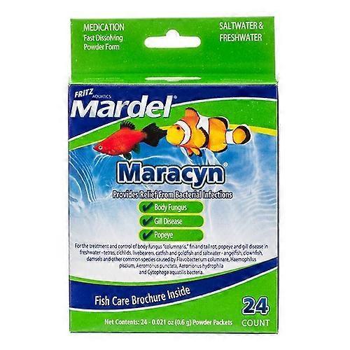 Mardel Maracyn Bacterial Treatment Powder for Freshwater and Saltwater Aquariums, 0.021 Ounce / 20 Count (Pack of 3) on Productcaster.