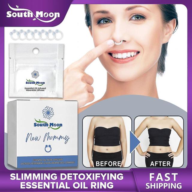 7pcs Slimming Essential Oil Nose Ring Detoxifying Firming Skin Reduce Weight Body Shaping Lose Belly Fat Promote Body Metabolism Qxuan7pcs on Productcaster.