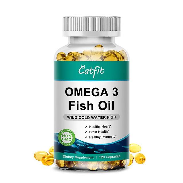 Visgaler Omega 3 Fish Oil Capsules Cod-liver Oil Antioxidant Support Eye Heart Brain Immunity Beauty Health Fishing Free Shipping 120 pcs on Productcaster.