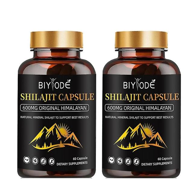 2x 60 Capsules Himalayan Pure Shilajit 60 Caps Naturally Occurring Fulvic Acid Extract Capsules on Productcaster.