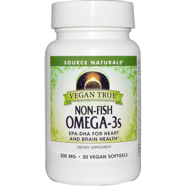 Source Naturals Quelle Naturals, Vegan True, Nicht-Fisch Omega-3s, 300 mg, 30 Vegan Softgels on Productcaster.