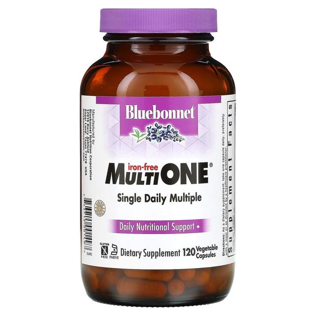 Bluebonnet Nutrition, Multi One, Múltiplo Único Diário, Sem Ferro, 120 Cápsulas Vegetais on Productcaster.