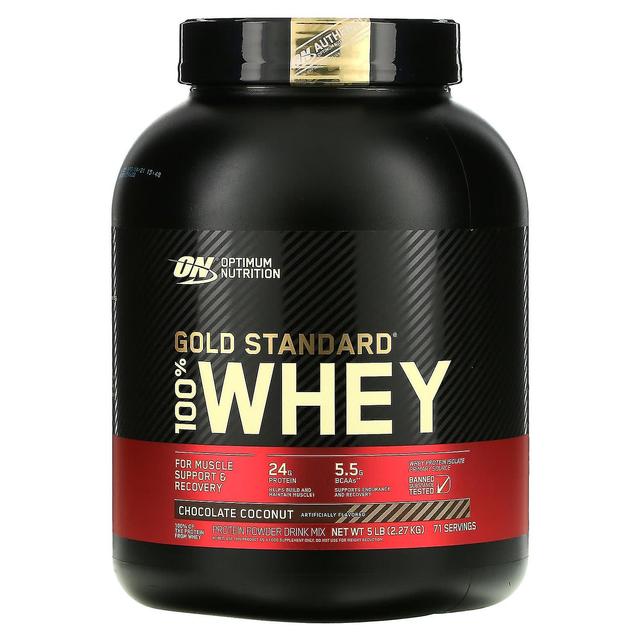 Optimum Nutrition, Gold Standard 100% Molke, Schokoladenkonuss, 5 lb (2,27 kg) on Productcaster.