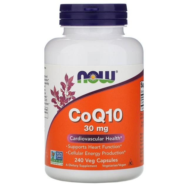 NOW Foods NU Fødevarer, CoQ10, 30 mg, 240 Veg Kapsler on Productcaster.