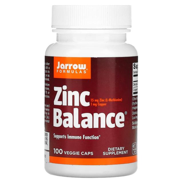 Jarrow Formulas, Zinc Balance, 100 Veggie Caps on Productcaster.