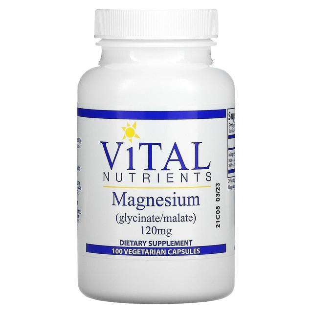 Vital Nutrients, Magnesio, 120 mg, 100 cápsulas vegetarianas on Productcaster.