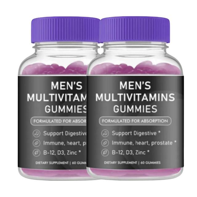 60 Ct multivitaminesupplement met vitamine A, C, D3, E, B6, B12 voor energieondersteuning Multivitamine voor mannen 2PCS on Productcaster.