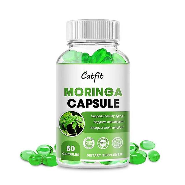 Hikig Natural Moringa Capsule Rich in Compound Vitamin &Amino acid Supplement Nourishing Cardiac Vitality Cell Supplement 60pcs on Productcaster.