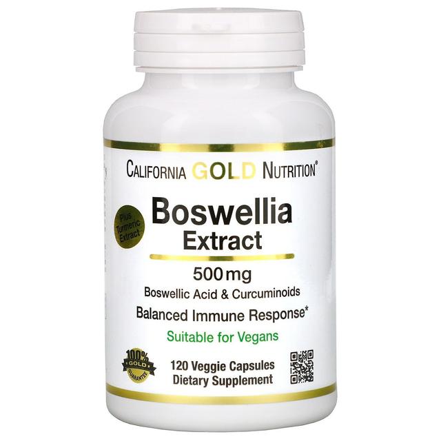 California Gold Nutrition Californien Guld Ernæring, Boswellia Ekstrakt, Plus Gurkemeje Ekstrakt, 500 mg, 120 on Productcaster.