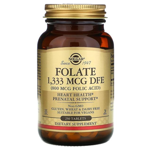 Solgar, Folat, 1,333 mcg DFE, 250 Tabletter on Productcaster.