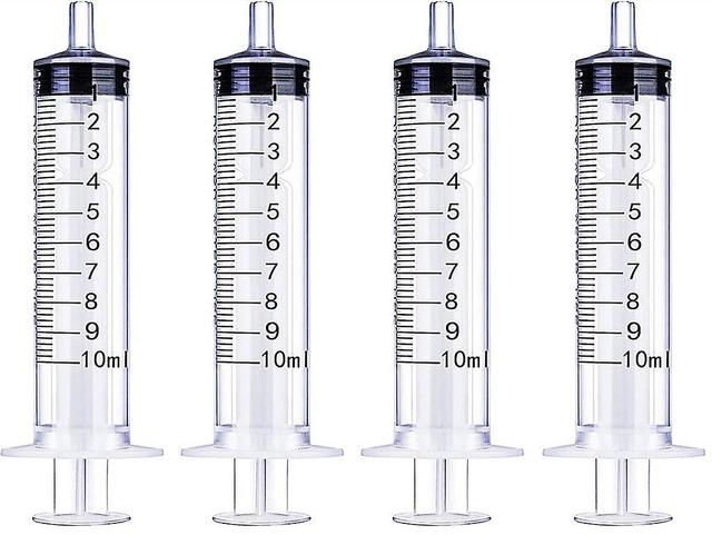 Szczw Spuit van 10 ml voor vloeibaar, oraal, wetenschappelijke laboratoria, meting, dosering, met dop - 4 stuks on Productcaster.