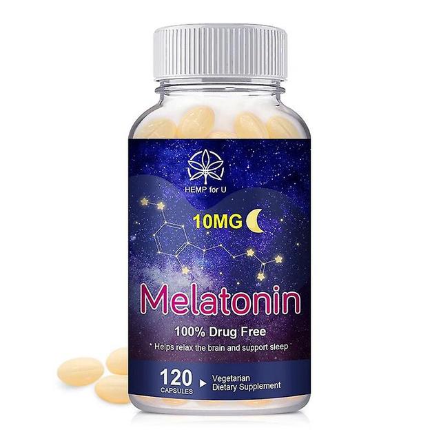 10 Mg Vegetarian Melatonin Capsules To Relieve Anxiety And Aid Deep Sleephuamade Huamade Sleep capsules 3 bottles 60pcs on Productcaster.