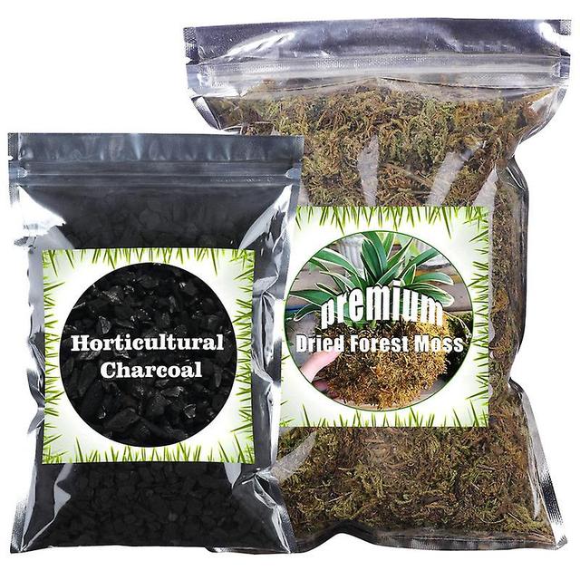 NEW Dried Forest Moss 1.5 qt & Horticultural Charcoal 1 qt on Productcaster.