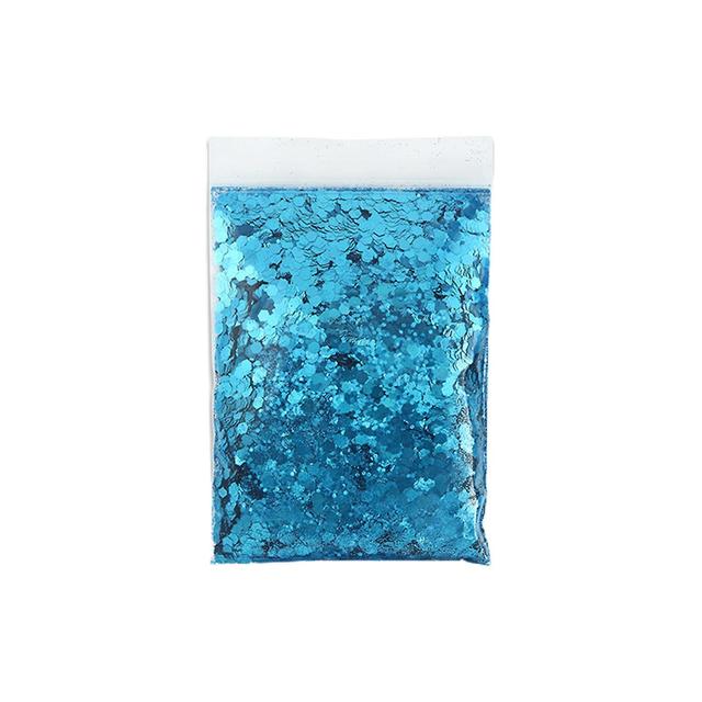 1 Bag 50g Nail Sequins Flash Easy Paste Non-drop Shiny Effect DIY Gloss Holographic Sparkling Nails Blue on Productcaster.