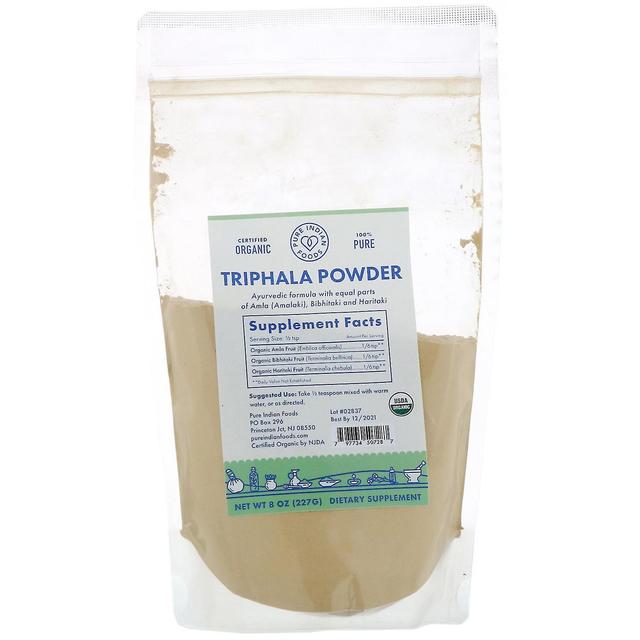 Pure Indian Foods Reine indische Lebensmittel, Bio Triphala Pulver, 8 Oz (227 g) on Productcaster.