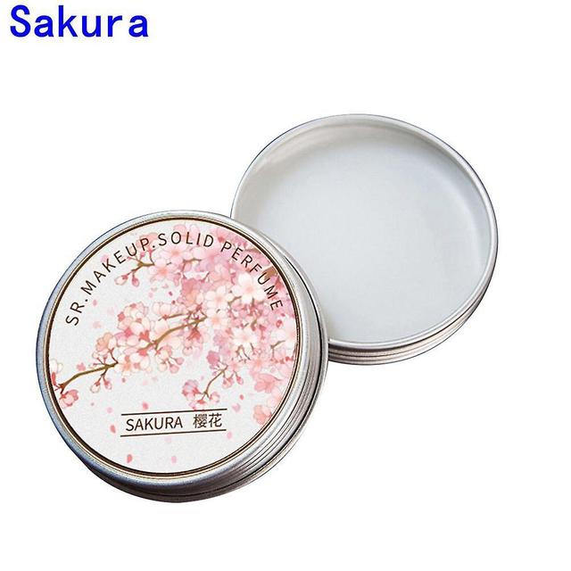 Elegant Floral Solid Perfume for Women - Fresh Scented Balm, Fashionable Portable Fragrance, 15g Rose Peony Cherry Sakura on Productcaster.