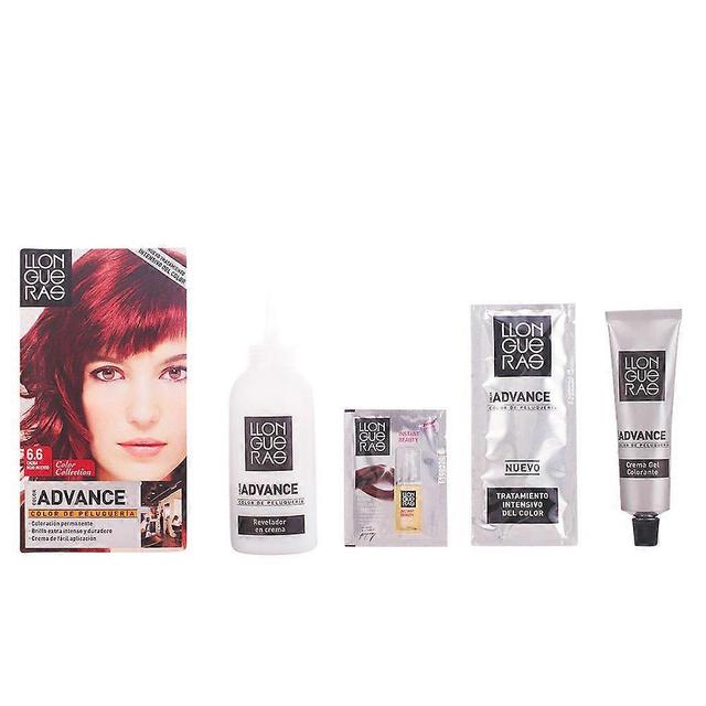 Llongueras color advance hair colour 6,6 dark red intense on Productcaster.