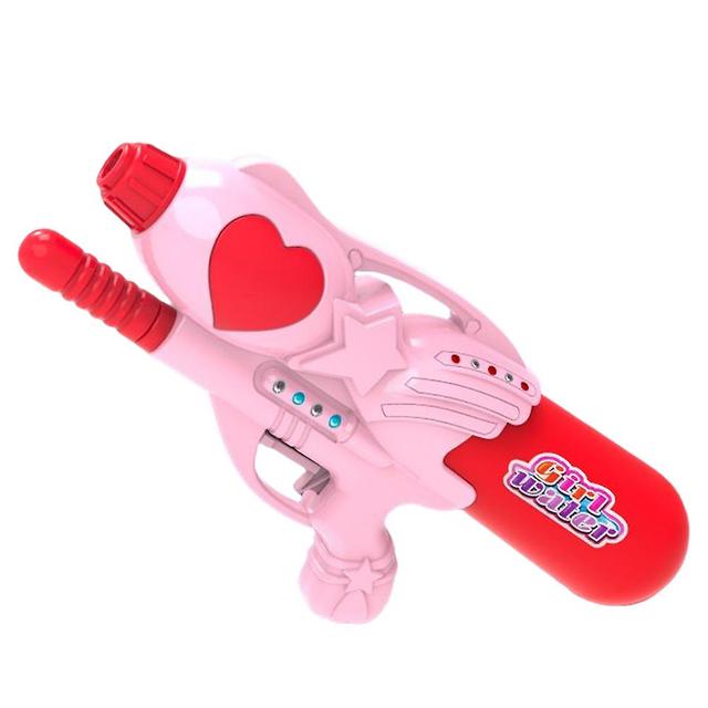 Large Capacity Water Spray Toy Pull-out Water Sprinklers For Birthday Gift Pink Love Water Gun on Productcaster.