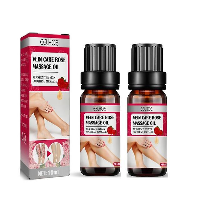 2pcs Rose Vein Essential Oil Varicose Veins Relieve Phlebitis Spider Pain Improve Blood Circulation Lymphatic Leg Care on Productcaster.