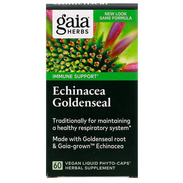 Gaia Herbs, Echinacea Goldenseal, 60 Vegan Liquid Phyto-Caps on Productcaster.