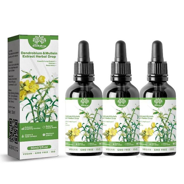 Dendrobium Mullein Extract Lung Cleanse Respiratory Herbal Drops 3pcs on Productcaster.