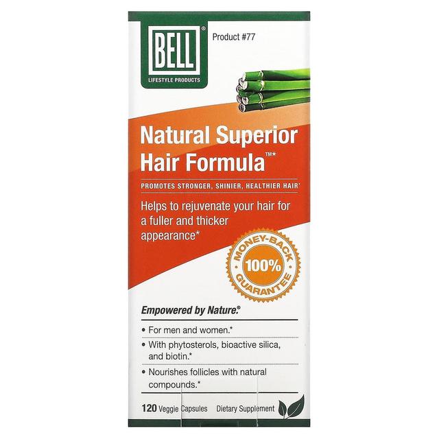 Bell Lifestyle, Natural Superior Hair Formula, 120 Veggie Capsules on Productcaster.