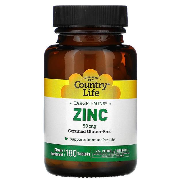 Country Life, Target-Mins Zink, 50 mg, 180 Tabletten on Productcaster.