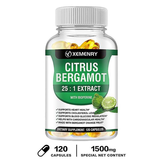 Doplnok bergamotu Vorallme Citrus 25: 1 Extrakt z bergamotu pomáha hladine cholesterolu a celkovému zdraviu Zdravie srdca pre mužov a ženy 120 Caps... on Productcaster.