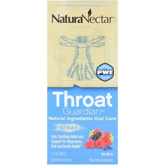 NaturaNectar, Throat Guardian Spray, Bee Berry, 1 fl oz (30 ml) on Productcaster.