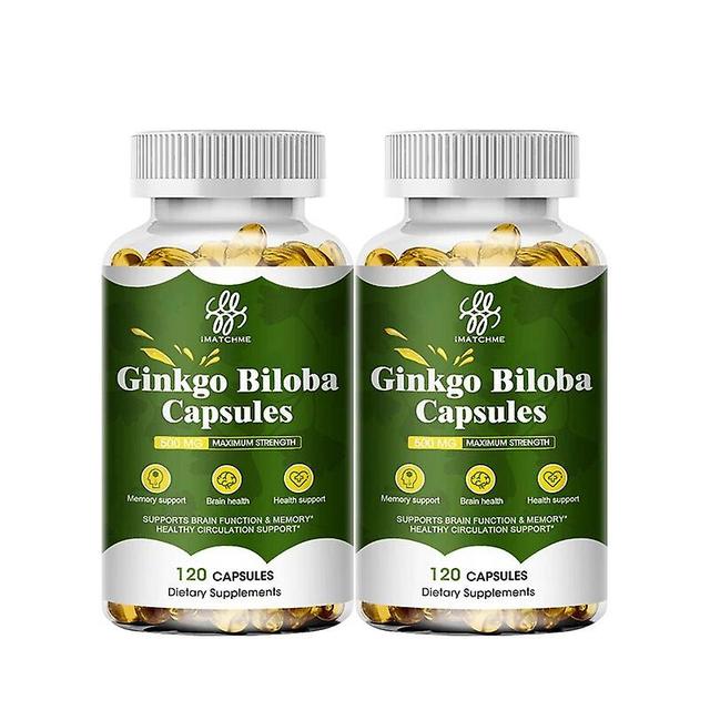 Racines naturelles à base de plantes Ginkgo Biloba à base de feuilles de ginkgo biologiques pures - 500 mg par portion, 120 capsules végétaliennesT... on Productcaster.